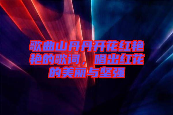 歌曲山丹丹開(kāi)花紅艷艷的歌詞，唱出紅花的美麗與堅(jiān)強(qiáng)