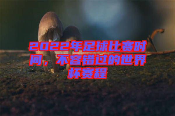 2022年足球比賽時(shí)間，不容錯(cuò)過(guò)的世界杯賽程