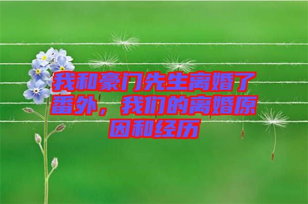 我和豪門先生離婚了番外，我們的離婚原因和經(jīng)歷