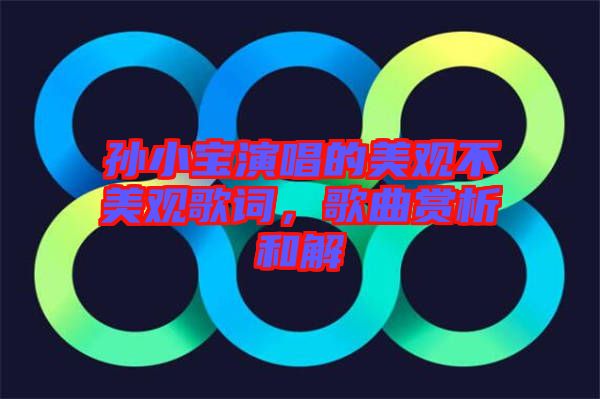 孫小寶演唱的美觀不美觀歌詞，歌曲賞析和解