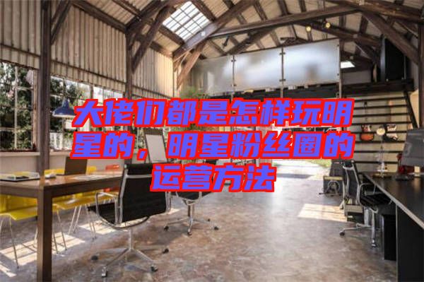 大佬們都是怎樣玩明星的，明星粉絲圈的運營方法