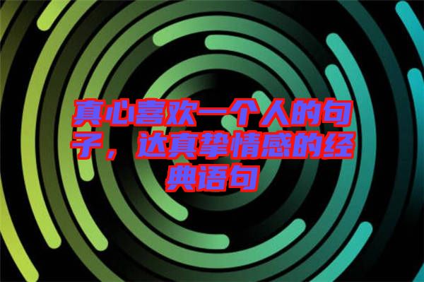 真心喜歡一個人的句子，達真摯情感的經(jīng)典語句
