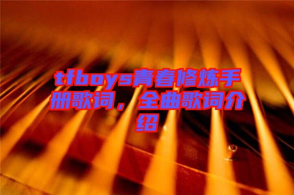 tfboys青春修煉手冊(cè)歌詞，全曲歌詞介紹