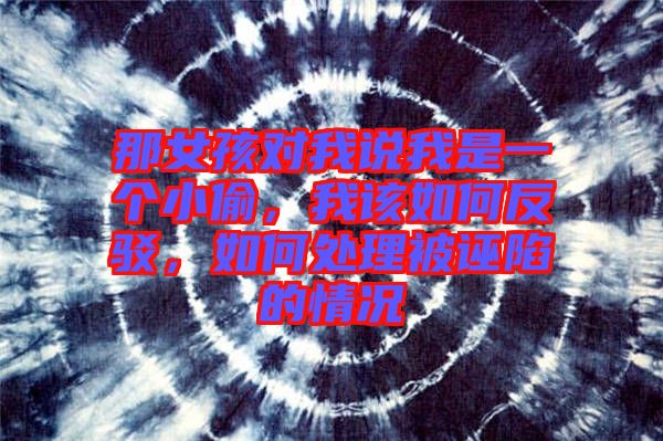 那女孩對我說我是一個小偷，我該如何反駁，如何處理被誣陷的情況