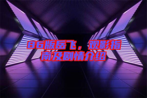 86版岳飛，觀影指南及劇情介紹