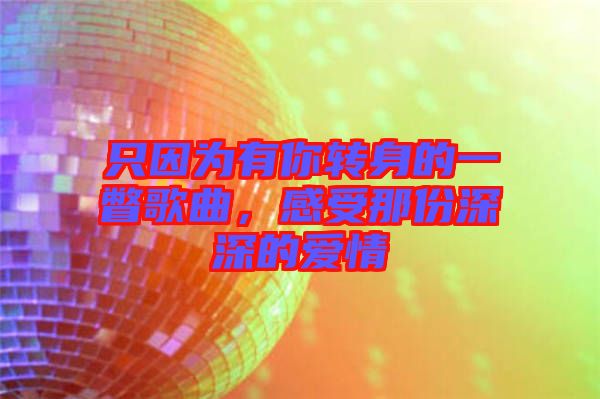 只因?yàn)橛心戕D(zhuǎn)身的一瞥歌曲，感受那份深深的愛情