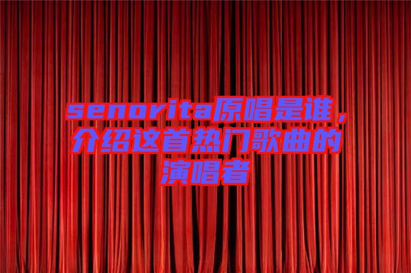 senorita原唱是誰，介紹這首熱門歌曲的演唱者