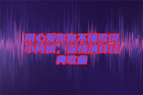 用心愛你你不懂歌詞小阿楓，深情演繹經(jīng)典歌曲