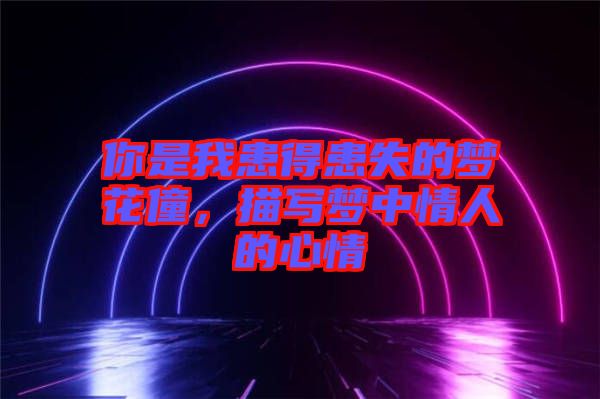 你是我患得患失的夢花僮，描寫夢中情人的心情