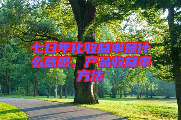 七日年化收益率是什么意思，產(chǎn)品收益率方法