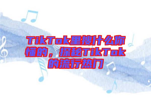 TikTok里搜什么你懂的，探秘TikTok的流行熱門