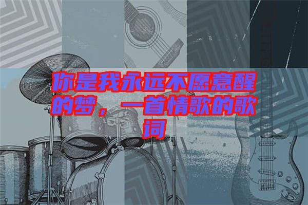 你是我永遠(yuǎn)不愿意醒的夢(mèng)，一首情歌的歌詞