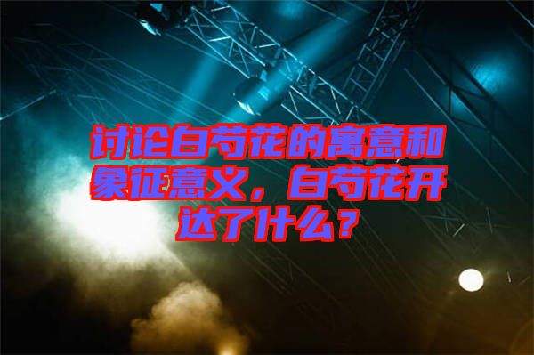 討論白芍花的寓意和象征意義，白芍花開達了什么？