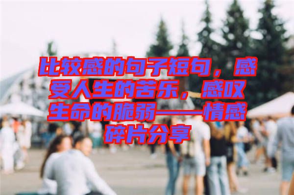 比較感的句子短句，感受人生的苦樂(lè)，感嘆生命的脆弱——情感碎片分享