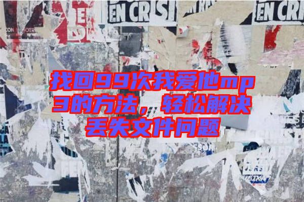 找回99次我愛他mp3的方法，輕松解決丟失文件問題