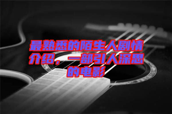 最熟悉的陌生人劇情介紹，一部引人深思的電影