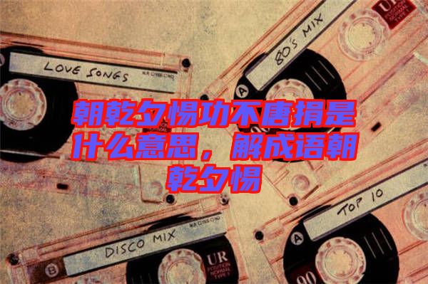 朝乾夕惕功不唐捐是什么意思，解成語(yǔ)朝乾夕惕