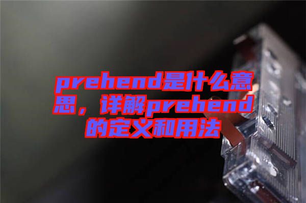 prehend是什么意思，詳解prehend的定義和用法
