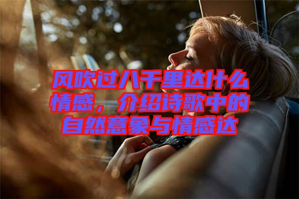 風(fēng)吹過(guò)八千里達(dá)什么情感，介紹詩(shī)歌中的自然意象與情感達(dá)