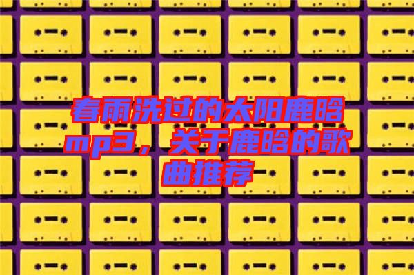 春雨洗過的太陽鹿晗mp3，關(guān)于鹿晗的歌曲推薦