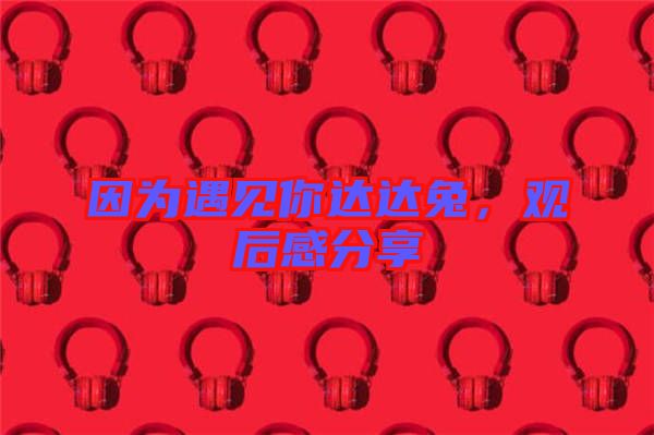 因?yàn)橛鲆?jiàn)你達(dá)達(dá)兔，觀后感分享