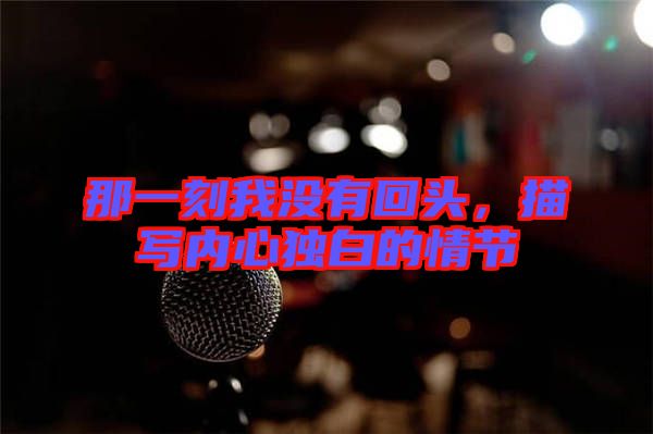 那一刻我沒有回頭，描寫內(nèi)心獨(dú)白的情節(jié)
