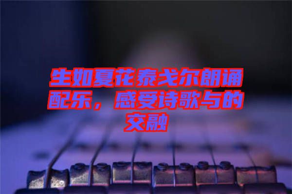 生如夏花泰戈?duì)柪收b配樂，感受詩歌與的交融