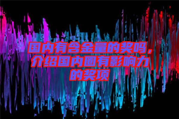 國(guó)內(nèi)有含金量的獎(jiǎng)嗎，介紹國(guó)內(nèi)圈有影響力的獎(jiǎng)項(xiàng)