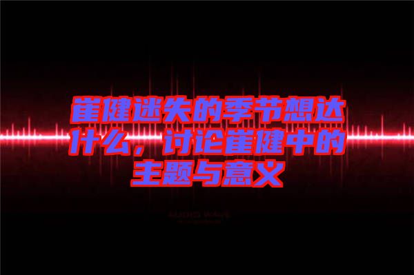 崔健迷失的季節(jié)想達(dá)什么，討論崔健中的主題與意義