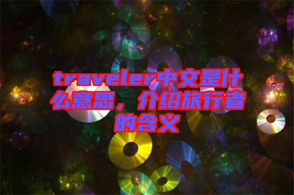 traveler中文是什么意思，介紹旅行者的含義