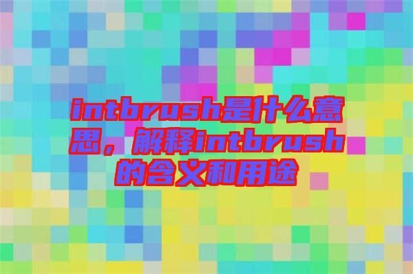 intbrush是什么意思，解釋intbrush的含義和用途