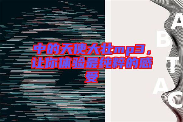中的天使大壯mp3，讓你體驗(yàn)最純粹的感受