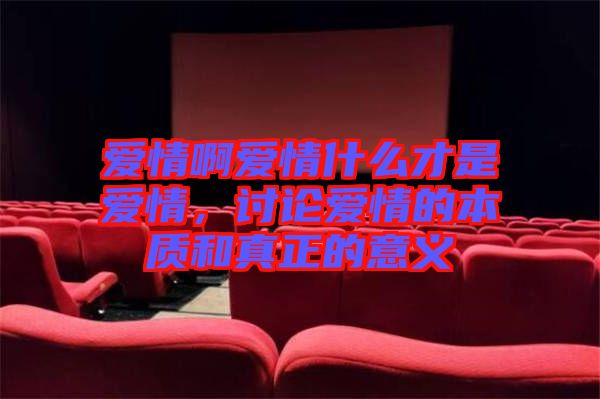 愛情啊愛情什么才是愛情，討論愛情的本質(zhì)和真正的意義