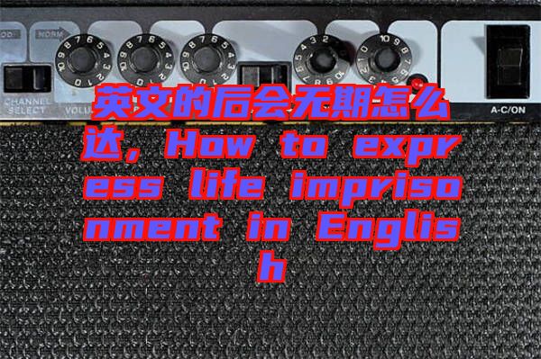 英文的后會無期怎么達，How to express life imprisonment in English