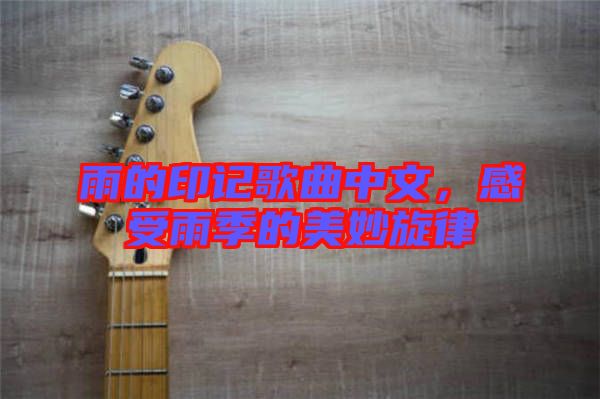 雨的印記歌曲中文，感受雨季的美妙旋律