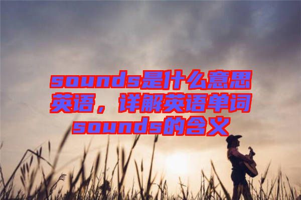 sounds是什么意思英語，詳解英語單詞sounds的含義
