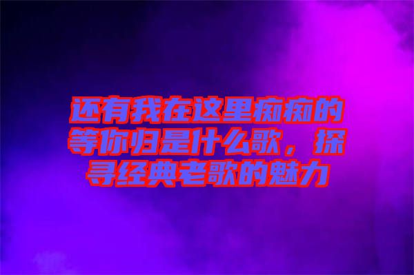 還有我在這里癡癡的等你歸是什么歌，探尋經(jīng)典老歌的魅力