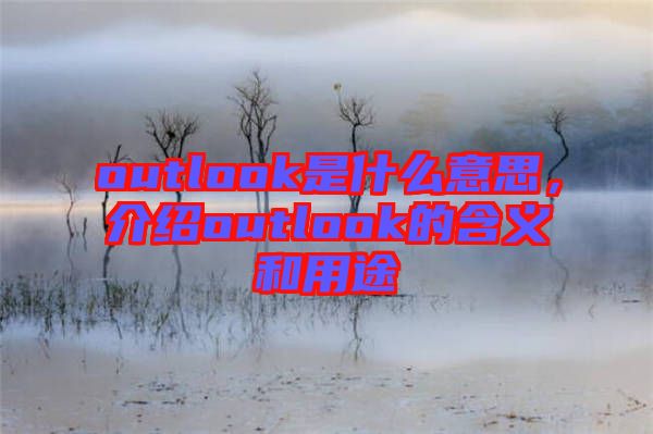 outlook是什么意思，介紹outlook的含義和用途