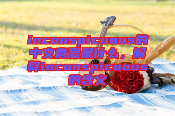 inconspicuous的中文意思是什么，解釋inconspicuous的含義