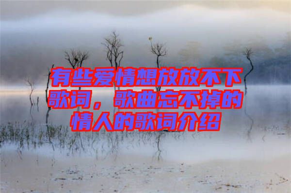 有些愛情想放放不下歌詞，歌曲忘不掉的情人的歌詞介紹