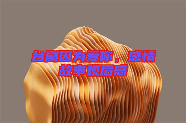 臺劇因為愛你，感情故事觀后感