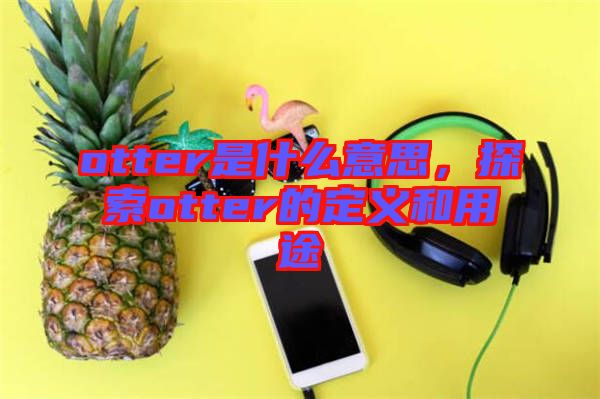otter是什么意思，探索otter的定義和用途