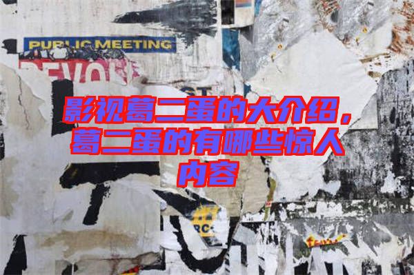 影視葛二蛋的大介紹，葛二蛋的有哪些驚人內(nèi)容