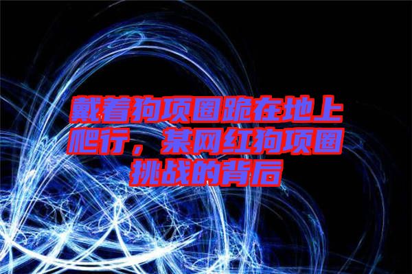 戴著狗項圈跪在地上爬行，某網(wǎng)紅狗項圈挑戰(zhàn)的背后