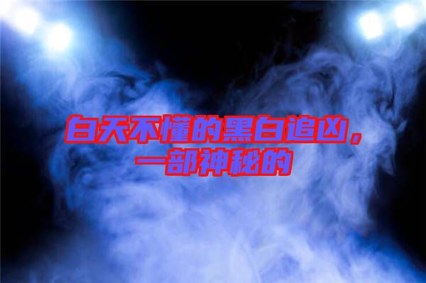 白天不懂的黑白追兇，一部神秘的