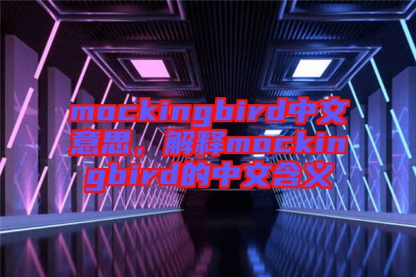 mockingbird中文意思，解釋mockingbird的中文含義