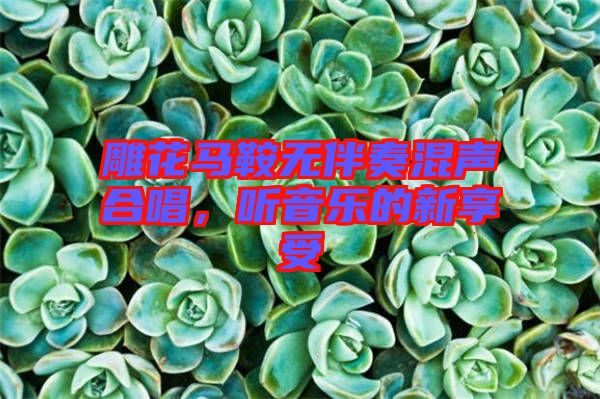 雕花馬鞍無(wú)伴奏混聲合唱，聽音樂(lè)的新享受