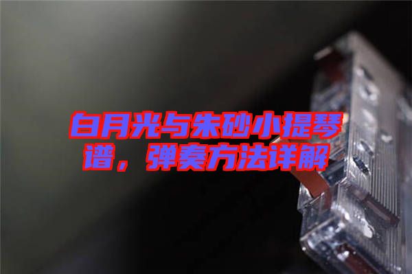 白月光與朱砂小提琴譜，彈奏方法詳解