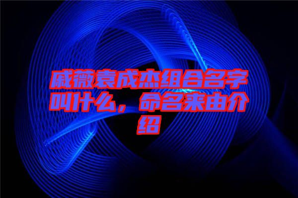 戚薇袁成杰組合名字叫什么，命名來由介紹