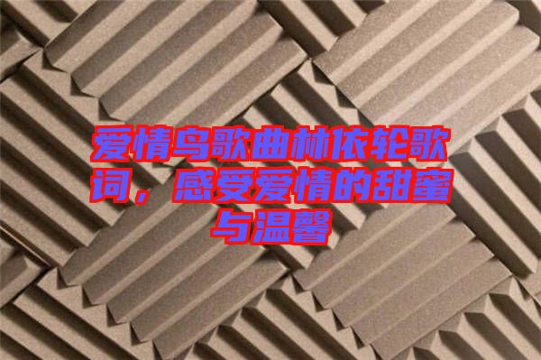 愛情鳥歌曲林依輪歌詞，感受愛情的甜蜜與溫馨